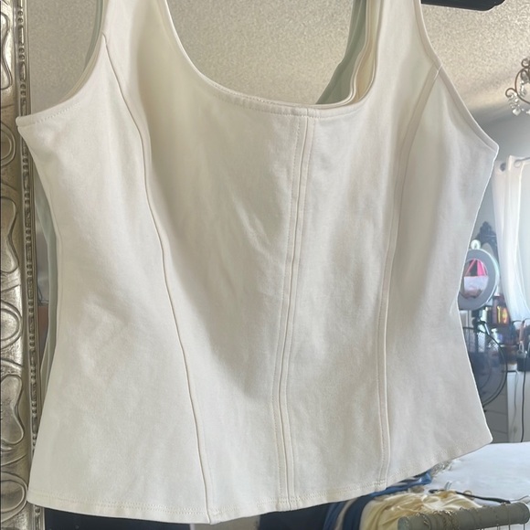 A NEW DAY Elegant Off- White Women's corset style Top-Medium - Picture 3 of 5